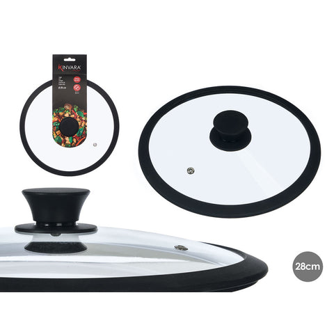 Tapa Cristal Silicona 28cm Diámetro