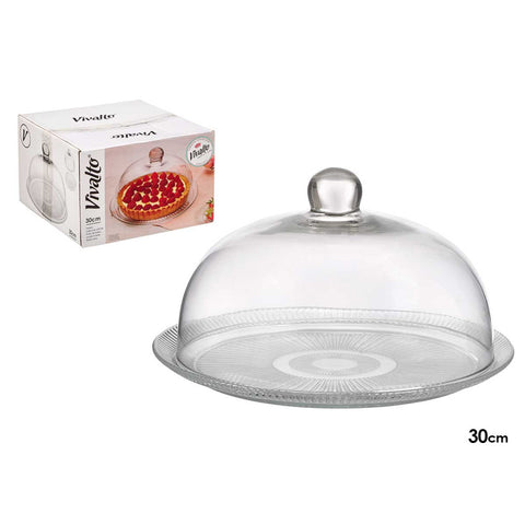 Tartera Vidrio con Tapa 30cm