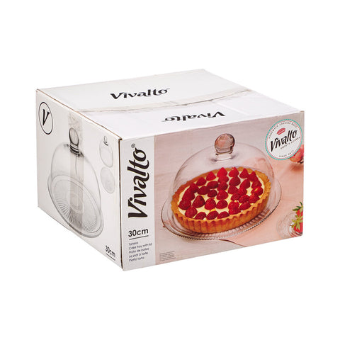Tartera Vidrio con Tapa 30cm