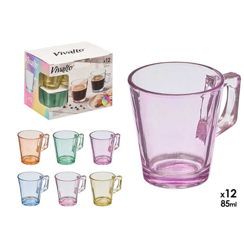 Pack 12 Tazas Café Colores 85ml