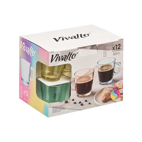 Pack 12 Tazas Café Colores 85ml