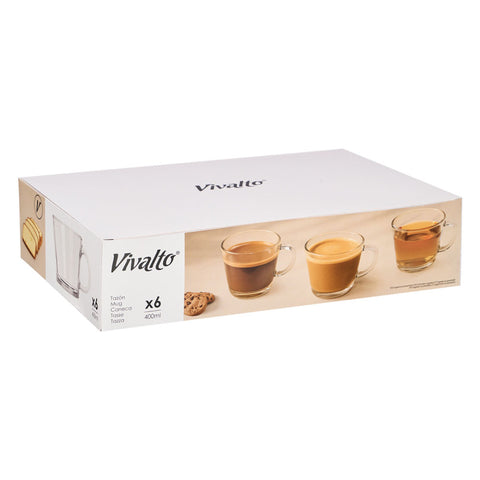 Pack 6 Tazones Desayuno Asa 400ml
