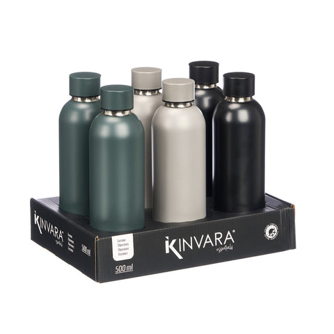 Termo Base Acero 500ml surtido 3 colores oscuros