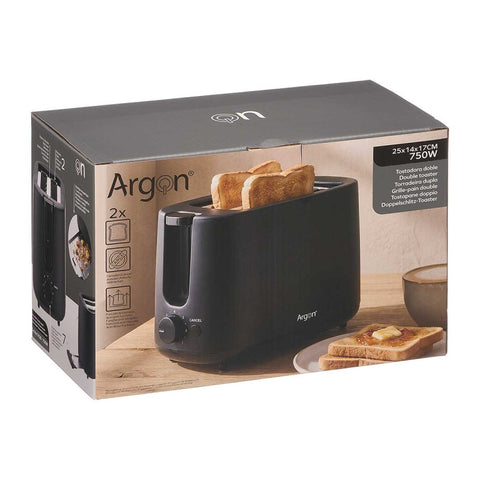 Tostador Doble Negro 750W Argón