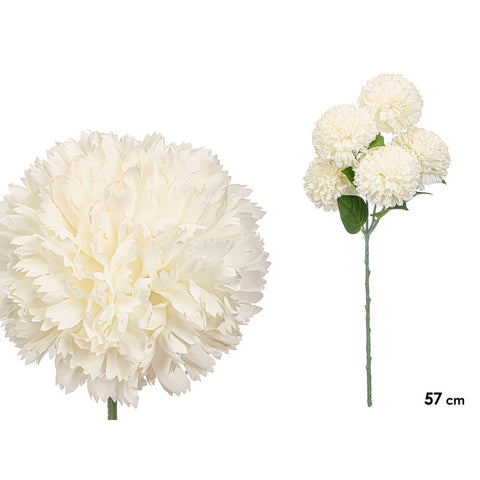Vara Ramo 5 Pompones Blanco 57cm