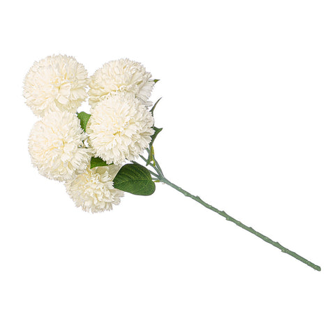 Vara Ramo 5 Pompones Blanco 57cm