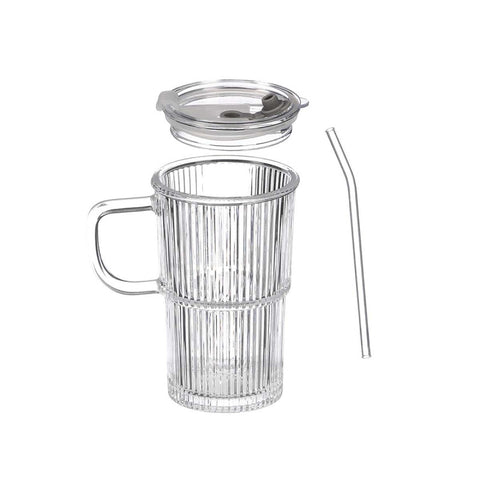 Vaso Asa Tapa Pajita 430ml