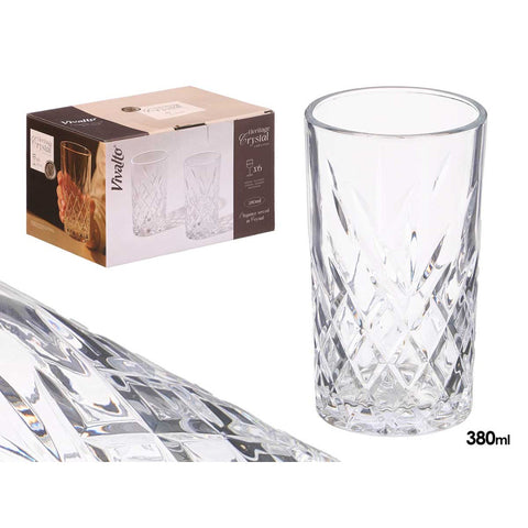 Set 6 Vasos Troquelados 380ml Transparentes