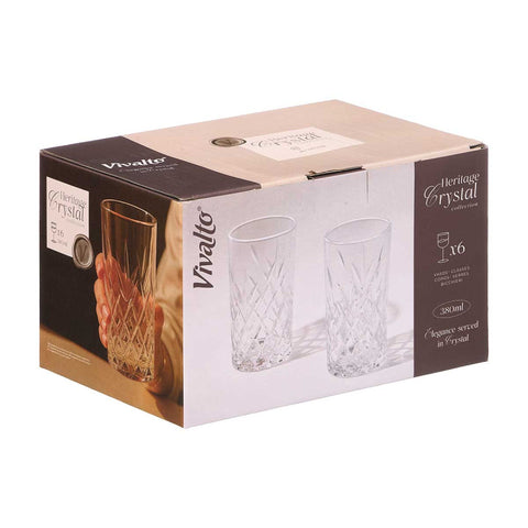 Set 6 Vasos Troquelados 380ml Transparentes