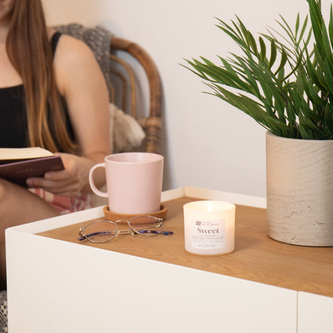 Vela Perfumada Sweet Vainilla Vaso Vidrio 90g Casa de los Aromas