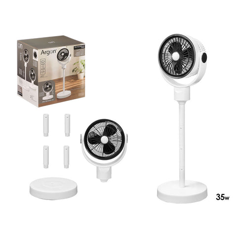 Ventilador Giratorio Soporte Ajustable 35W Bicolor Argón