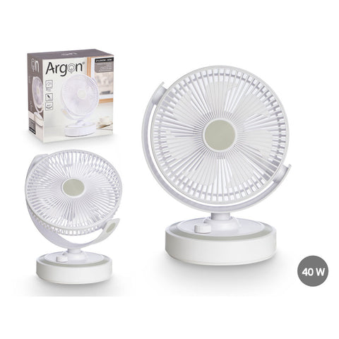 Ventilador de Sobremesa 30W Blanco Argón