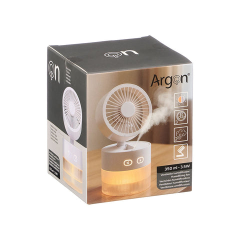 Ventilador Sobremesa Humidificador 350ml 3,5W Argón 