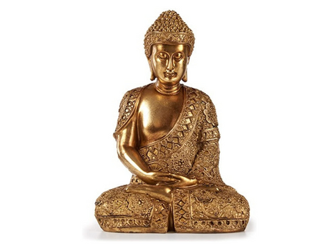 Buda Sentado Resina Grande Dorado