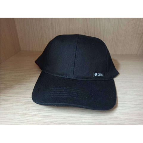 Gorra de Algodón Negra Lisa