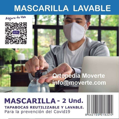 Mascarilla Lote 2 uds, Lavable y Reutilizable