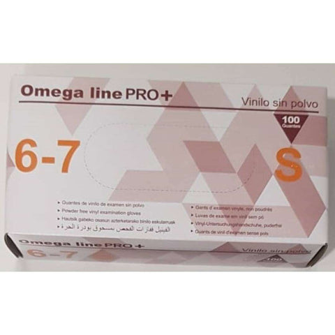 Guantes Omega Line PRO+ (Vinilo sin polvo) S
