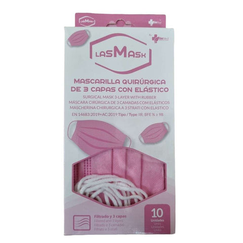 Mascarillas Quirurgicas Pack 10 und Rosa