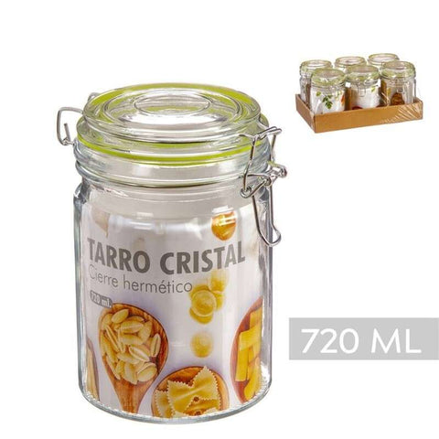 Tarro Cristal con Cierre Hermético 720 ml
